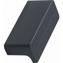 Griffleiste Elan LA32mm - Möbelgriff zum Anschrauben - Schrankgriff Breite 50mm, Aluminium schwarz matt - Furnipart