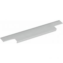 Furnipart - Griffleiste Trim 195mm - Griff flach zum Einnuten, Aluminium Edelstahl-Effekt