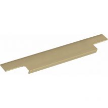 Furnipart - Griffleiste Trim 395mm - Griff flach zum Einnuten, Aluminium natur eloxiert