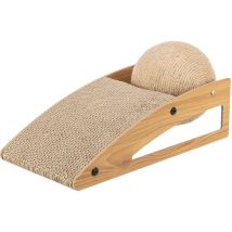 Griffoir rampe avec balle 15 cm, 40 x 20 x h 17 cm pour chat Trixie