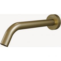 Kroos - Grifo automático mural para lavabo, agua fría Oro cepillado - Pula