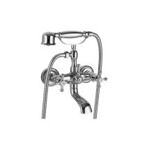 Grifo bañera bimando retro, Cromo