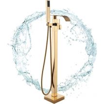 Grifo Bañera Exenta Cascada,grifo Bañera De Pie,grifo Suelo Bañera,grifo De Ducha Para Bañera Independiente,oro