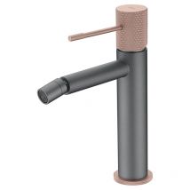 Mice - Rubinetto monocomando bidet, rubinetto bagno wc, acqua calda/fredda - Colore Champagne Grey - BDD038-2GC