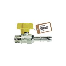 Faidf - Grifo De Bola Gas Con Portamanguera m F-Brico 1/2 x 14 Metano