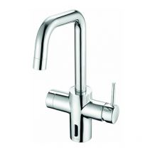 Schell - Grifo de cocina electrónico grandis e agua mixta de alta presión con fuente de alimentación enchufable 9 v