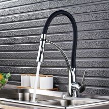 Rosmmel - Grifo de cocina extraible monomando de diseño moderno Cromado