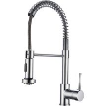 Robinet De Cuisine K2o Dock 27x5x41cm Mitigeur Monocommande Avec Ressort, Bec 360° Et Extractible, 2 Modes D'Eau Et Aérateur