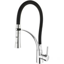 K2O - Küchenarmatur Splash 25x8x43cm Einhebelmischer mit 360° dreh- und ausziehbarem Auslauf, 2-Funktions-Wasser und Luftsprudler