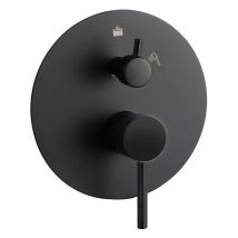 Grifo De Ducha Empotrada monomando val solo grifo acabado negro mate fabricado en latón - black