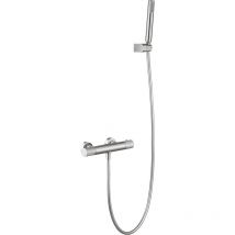 Imex - Robinet de douche thermostatique Modèle line Installation encastrée dans le mur Finition nickel [ ]