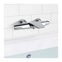 Homelody - El grifo de bañera con cascada, mezclador termostático para ducha, grifo de ducha de latón cromado, diseño elegante