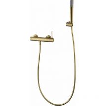 Imex - Ensemble de douche avec robinet thermostatique Modèle monza Couleur Or Finition en Or brossé [ ]