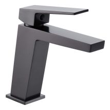 Mice Collection - Robinet de lavabo de salle de bain à poignée unique pour eau chaude/froide couleur noir pistolet métal-BDAR025-1BGM