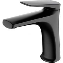 Mice Collection - Robinet de lavabo monocommande en laiton - Robinet de salle de bain pour lavabos pour eau chaude/froide Noir Mat