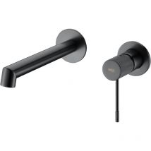 Grifo de lavabo empotrado Line Black Gun Metal [ Imex