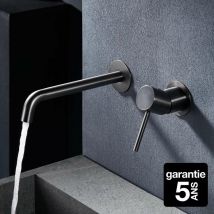Imex - Mitigeur Lavabo Encastré Black Gun Métal (pvd), Cartouche Céramique 25mm