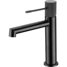 Mice Collection - Robinet de lavabo à levier unique, robinets de salle de bains pour eau chaude/froide Couleur Noir Gun Metal