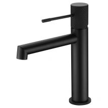 Rubinetto per lavabo monocomando, rubinetti da bagno per acqua calda/fredda, nero opaco