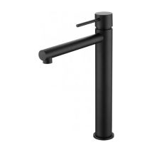 Mice Collection - Robinet de lavabo avec bec haut - Robinet de salle de bain monocommande avec bec haut sur plan de travail pour lavabos Couleur noir