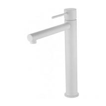 Mice Collection - Robinet de lavabo avec bec haut - Robinet de salle de bain monocommande avec bec haut sur plan pour lavabo Blanc Mat
