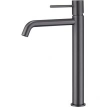 Rubinetto monocomando per lavabo bocca alta in ottone - Rubinetti da bagno per lavabo di alto design Colore Nero Canna di fucile