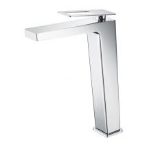 Rubinetto monocomando lavabo con bocca alta - Rubinetti lavabo alti - Rubinetti bagno Colore Cromo/Argento