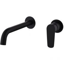 Rubinetto monocomando per lavabo da incasso in ottone Miscelatore per vasca da incasso Rubinetti per bagno monocomando Colore nero opaco