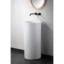 Rubinetto monocomando da incasso per lavabo in ottone per acqua calda/fredda - Rubinetto da bagno da incasso per lavello Nero opaco