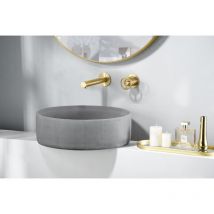 Rubinetto per lavabo da incasso di design - Rubinetto per bagno monocomando - Rubinetto per bagno adatto per acqua calda/fredda Colore Oro Spazzolato