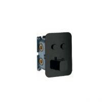 Imex - Robinet de douche encastré thermostatique Forme carrée Installation encastrée dans le mur Couleur noire [ ]