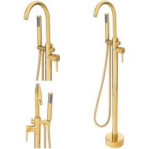 Desconocido - Grifo independiente sobre bimando para bañera exenta, Dorado