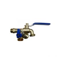 Grifo Jardin 2 Mangueras 1/2''-3/4' Laton/Cromo s m