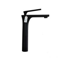 Grifo lavabo caño alto monomando, Negro