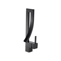Desconocido - Grifo lavabo caño alto monomando, Negro
