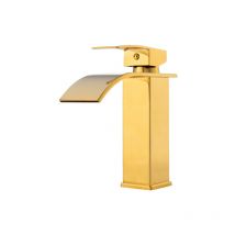 Grifo lavabo monomandom, Dorado