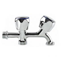 Artic - Grifo De Lavadero Volante Latón Doble 1/2 x 3/4 x 3/4