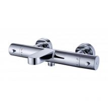 Grifo mezclador termostático de baño/ducha 4051 - barra de ducha / flexo / ducha de mano opcional:Sin manguera de ducha, Sin barra de ducha, Sin