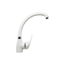 Esmebra - Grifo monomando Colombia en color blanco brillo, 29,5 cm(alto) 18,3 cm(alto)