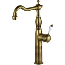 Grifo monomando estilo retro con barril alto en color bronce Nice Funny 600017PBB Bronce - Bronce