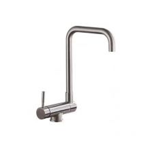 Esmebra - Grifo Monomando Fregadero Abatible Inox Satinado, 34cm(alto) 20.1cm(largo).