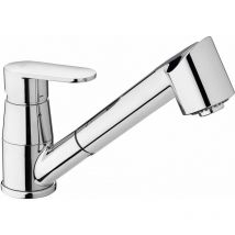 Paffoni - Grifo Monomando fregadero con ducha extraíble Candy CA183CR Cromo