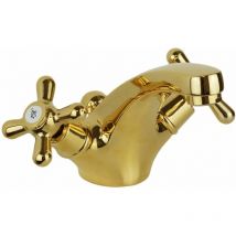 Grifo monomando para lavabo en color dorado Gattoni Calypso 5911/RED0 Oro