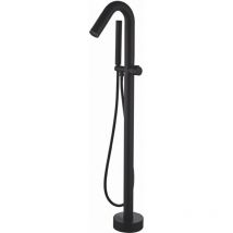 Grifo de bañera exenta de pie negro mate con tridente alto serie Turia - Valaz
