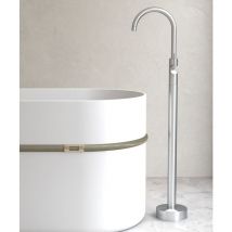 Lookshop - Grifo monomando de bañera níquel cepillado - Corbeau