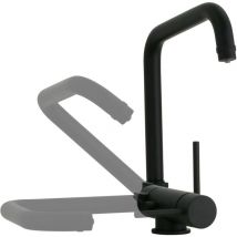 Pollini Acqua Design - Grifo para fregadero de cocina de 4 vías con agua purificada modelo plegable color negro mate Pollini filtra 52000080000 Negro