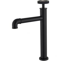 Petites Ecrevisses - Grifo para Lavabo de Baño Grifería Monomando Alto Mezclador de Lavabo para Baño Industrial Agua Fría y Caliente Negro