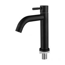Yidomde - shining house Grifo de lavabo de acero inoxidable negro mate, grifo de agua fría simple para uso en el baño de la cocina del hogar, rosca