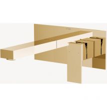 Lookshop - Mezclador mural empotrado para lavabo oro- Sirius