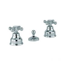 Grifos para bidé de tres orificios en latón cromado - Eurorama Anais